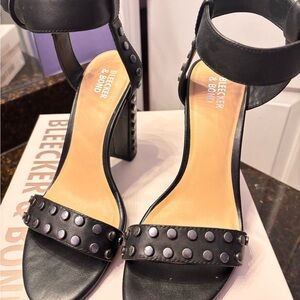 Bleecker & Bond Black Studded Heels